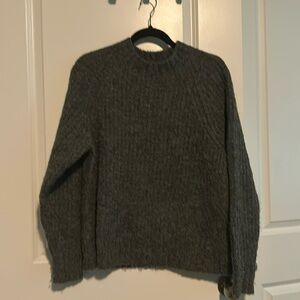 Uniqlo mock neck cable knit sweater
